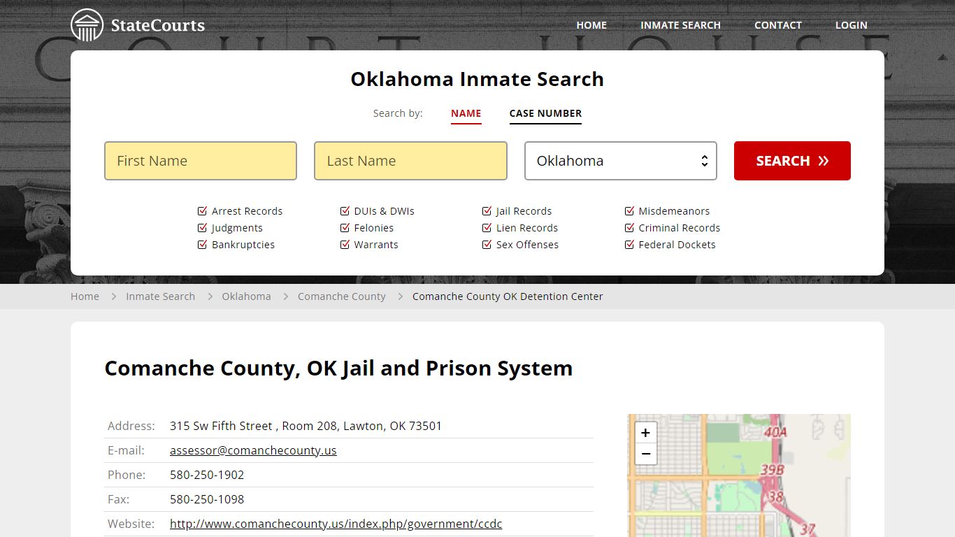Comanche County OK Detention Center Inmate Records Search, Oklahoma ...